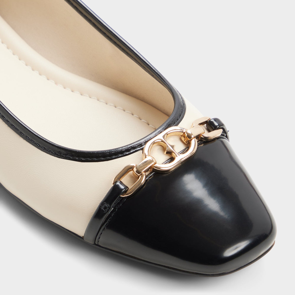 Close-up of the Cream Krishelle Ballet flat
