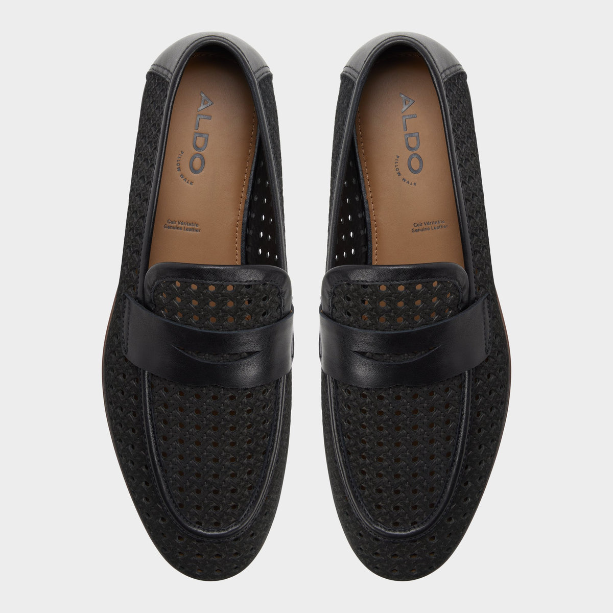 Top-down view of the Black Mescal Loafer