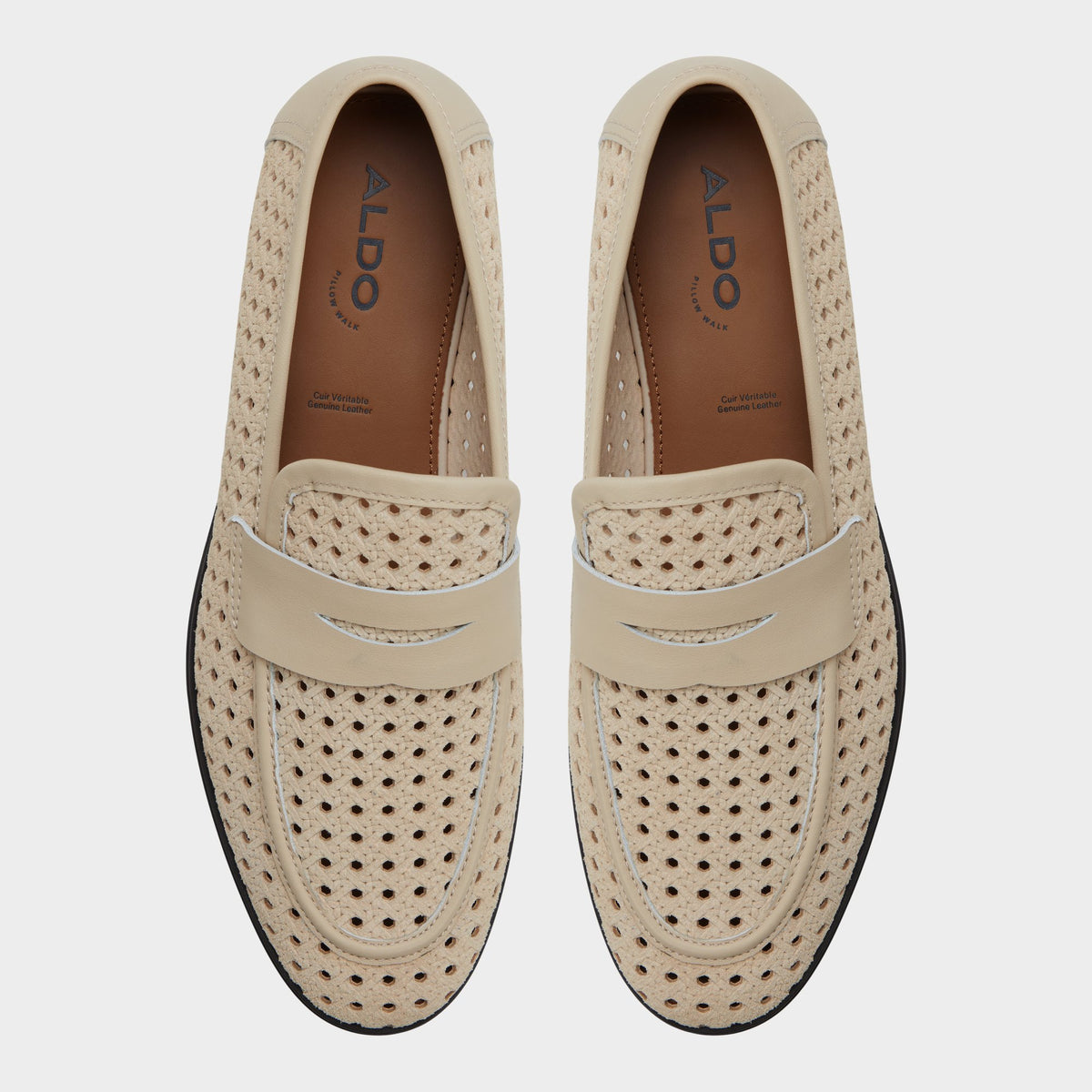 Top-down view of the Cream Mescal Loafer