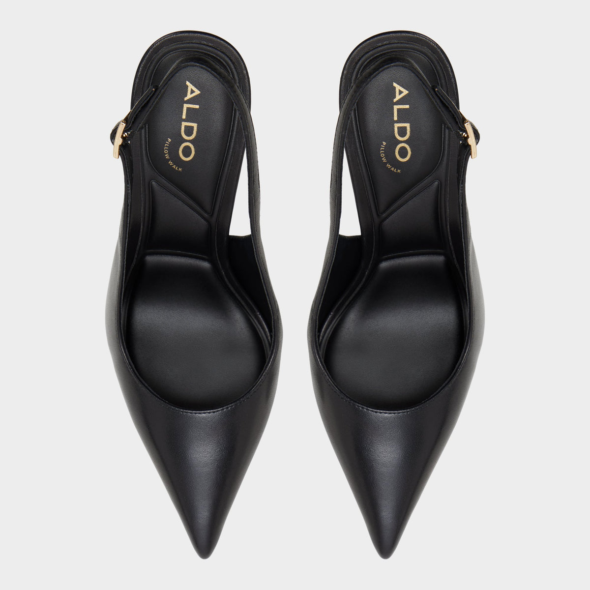 Top-down view of the Black Stessysling2.0 Slingback high heel