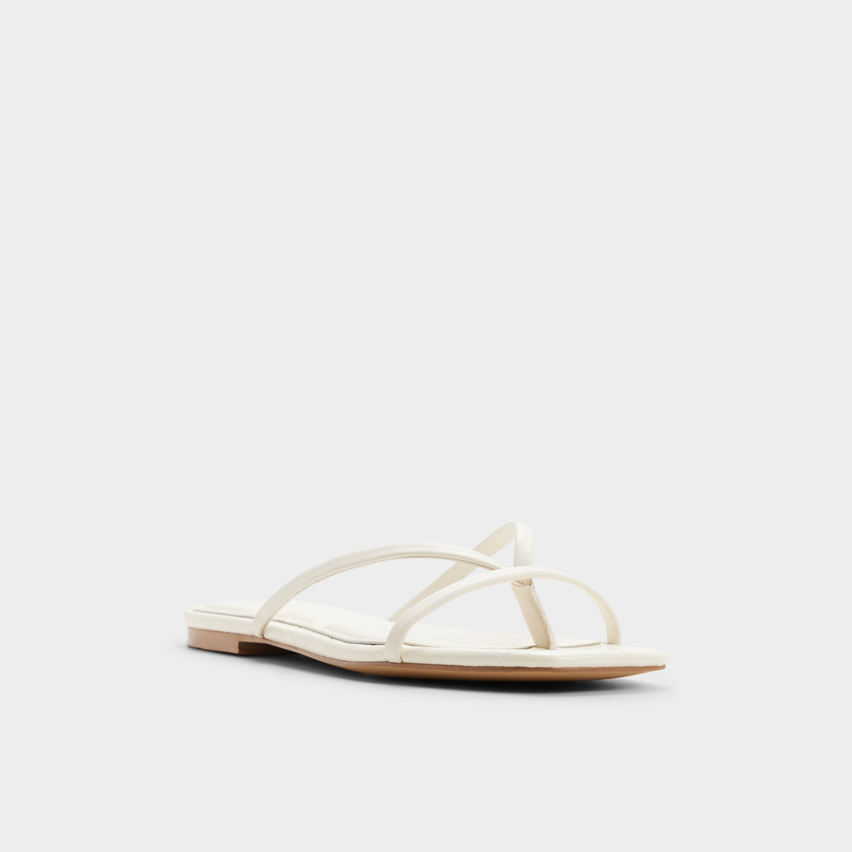 Three-quarter angle of Other white Stivie Flip flop's front side