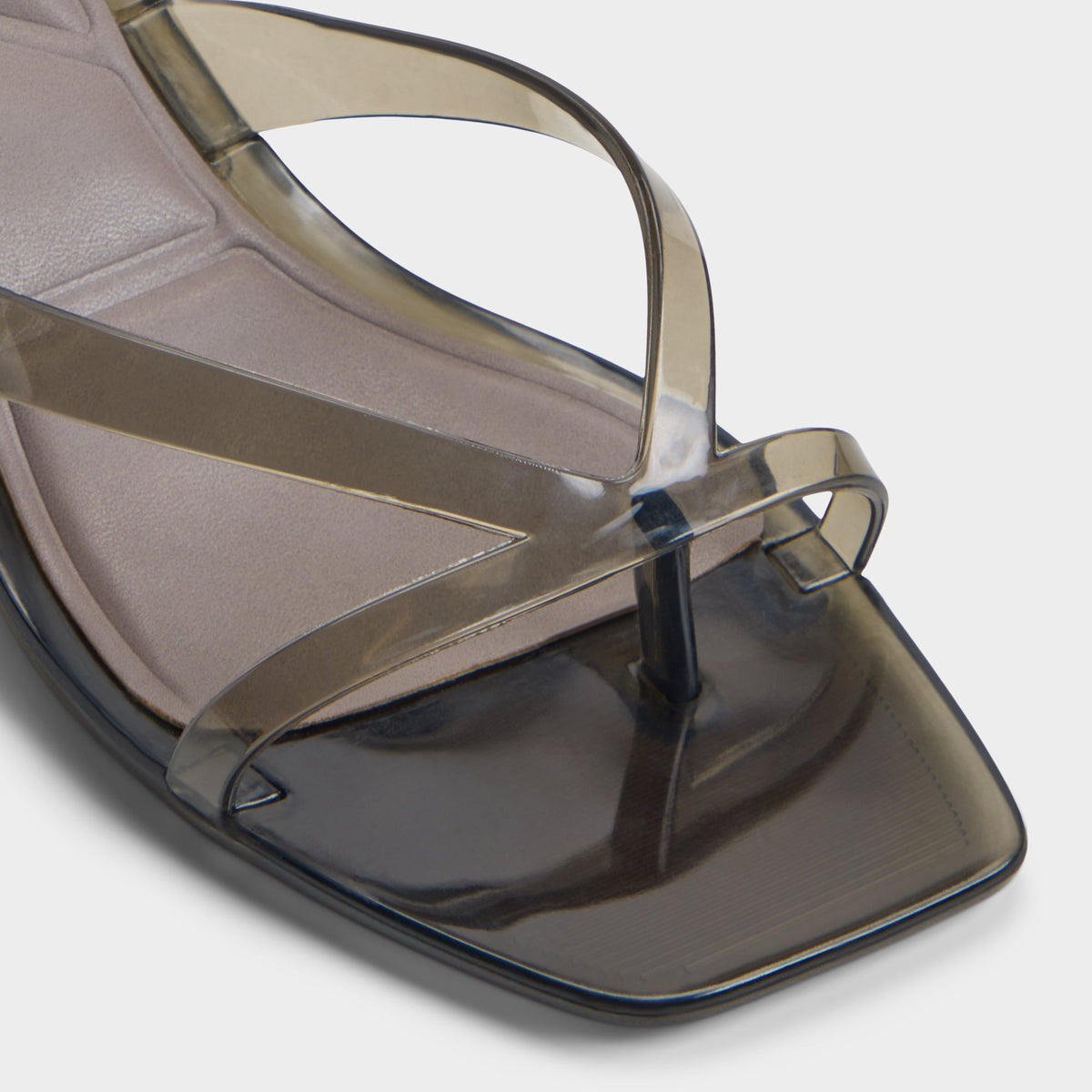 Close-up of the Grey Royaljelly Heeled flip flop