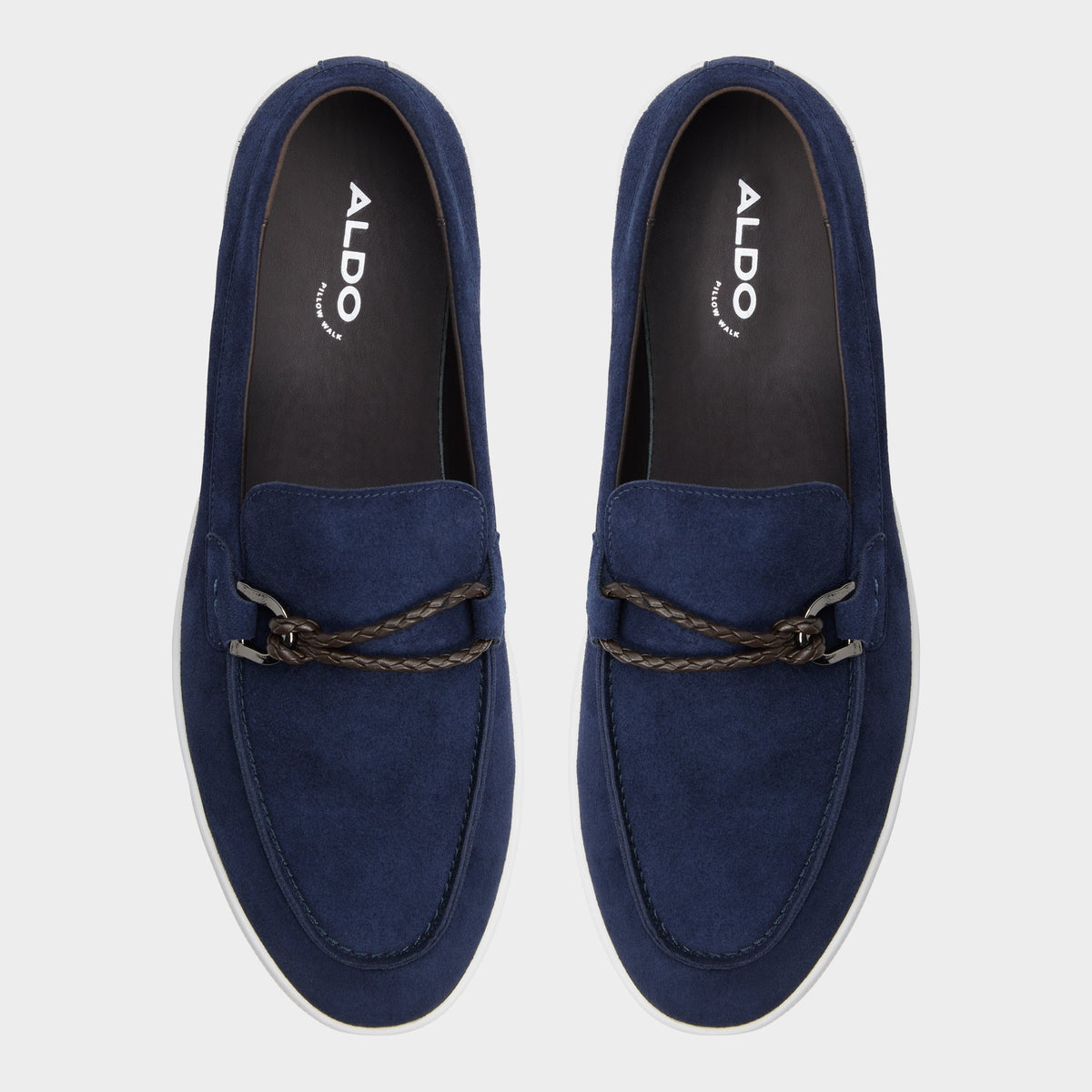 Top-down view of the Navy Patten Loafer