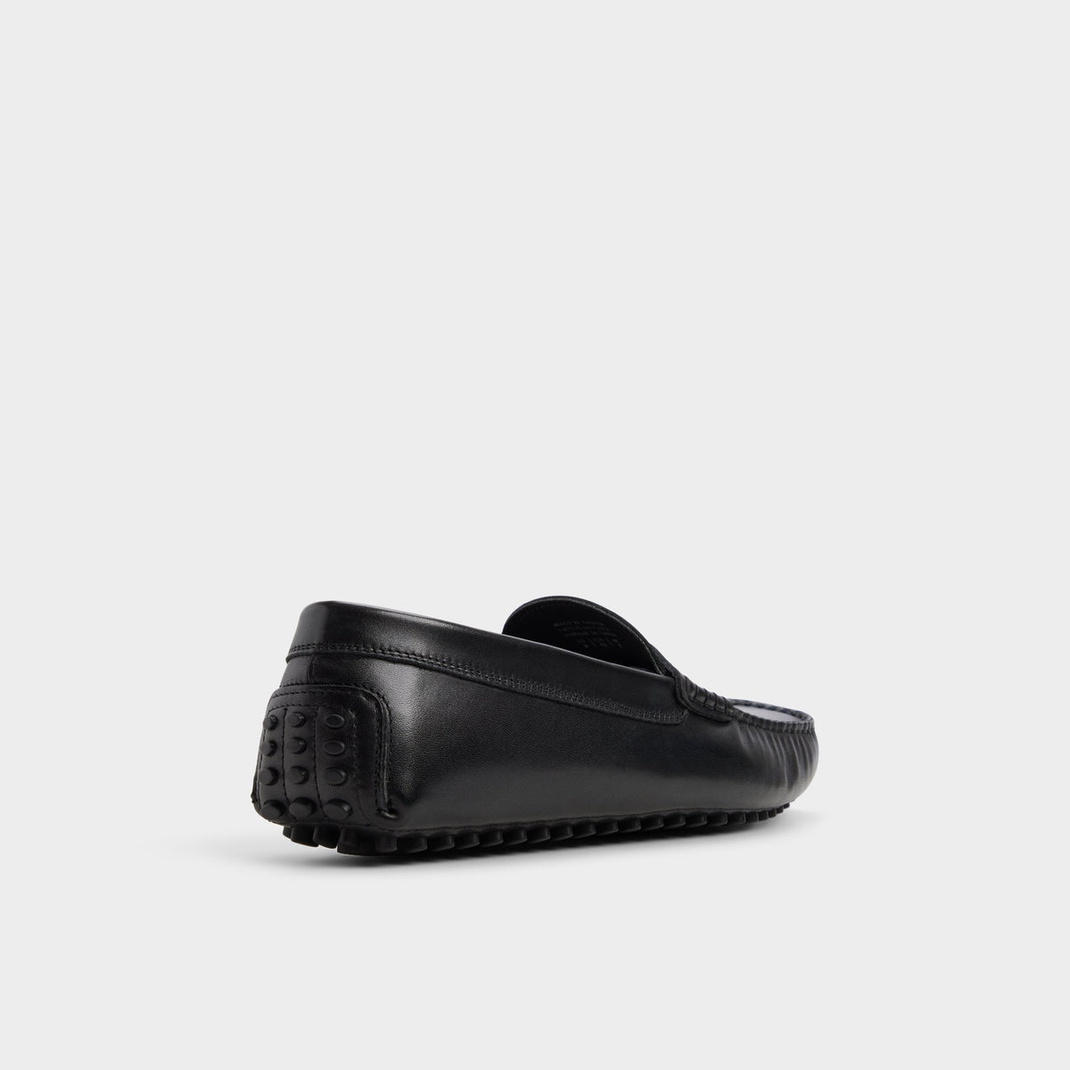 Angle de trois quarts de l'arrière de Noir Jaritt Mocassin