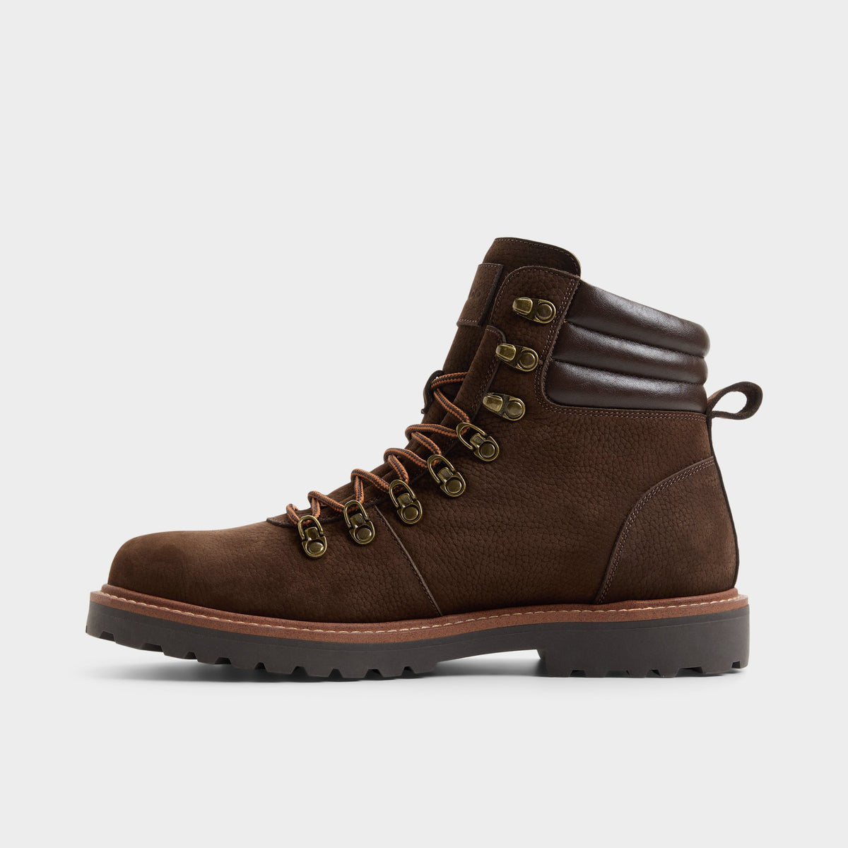 Side view of Dark brown Joshie Hiking boot