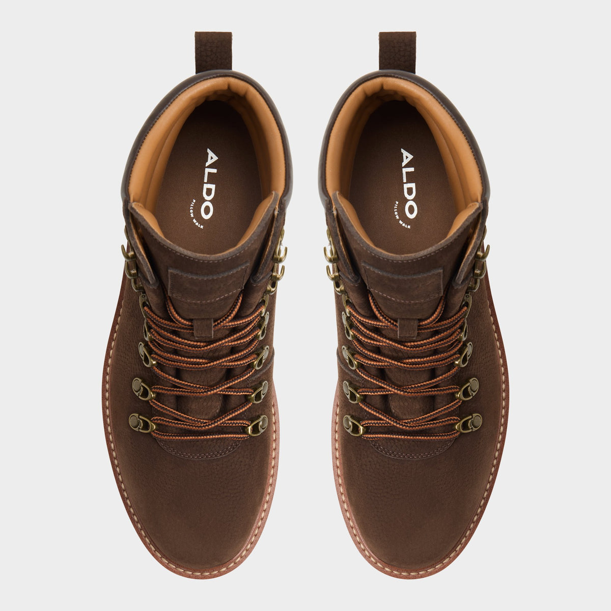 Top-down view of the Dark brown Joshie Hiking boot