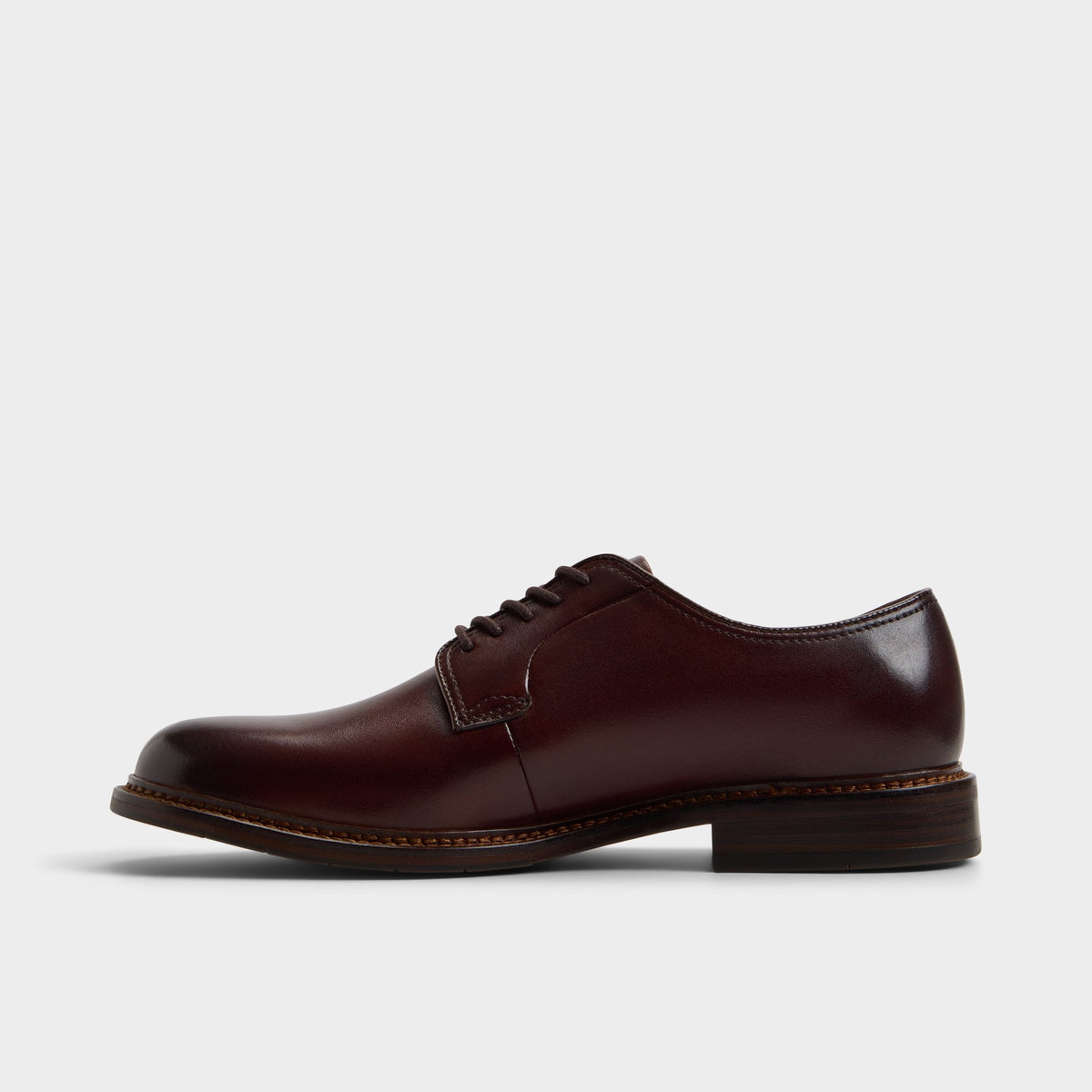 Side view of Open brown Sorento Derby shoe