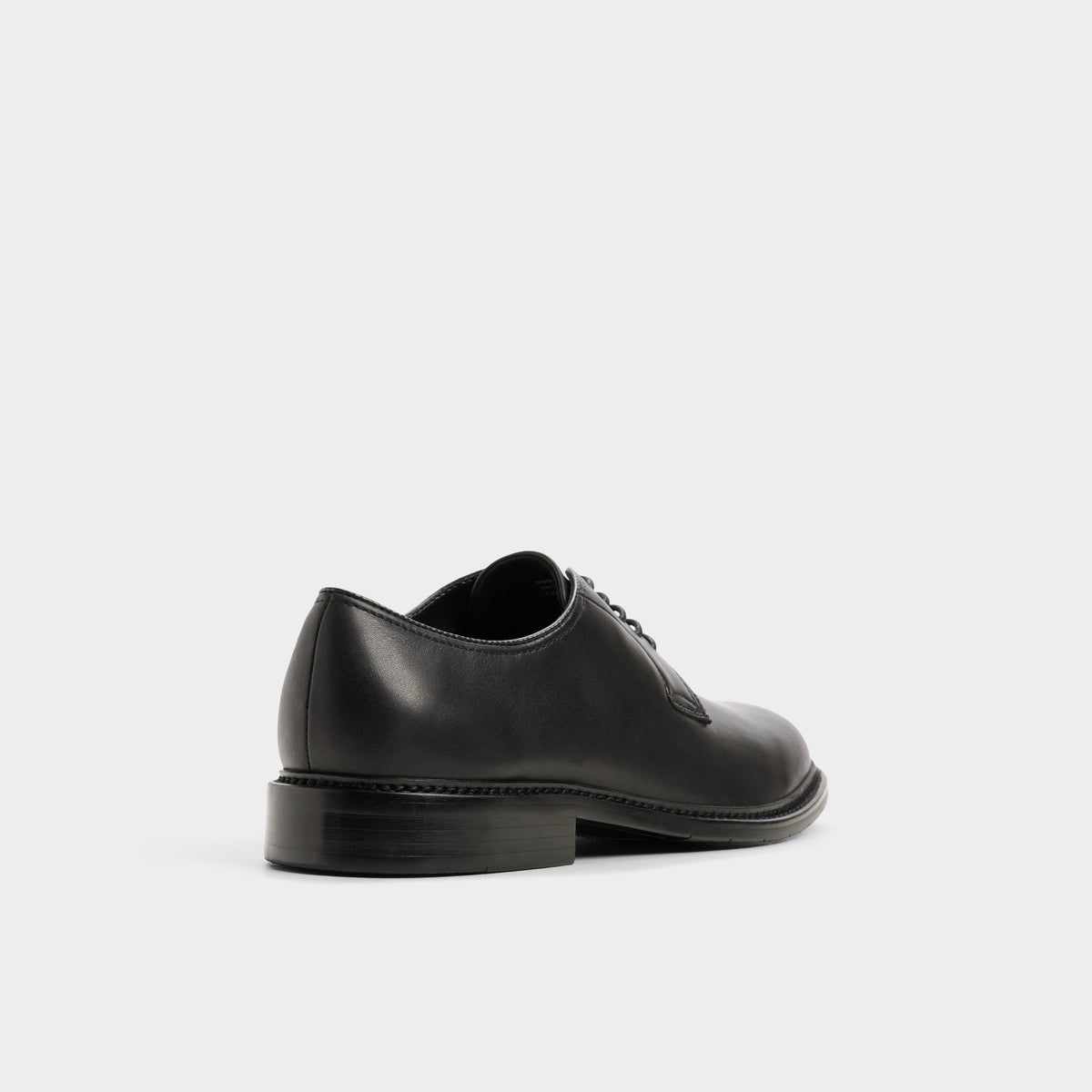 Three-quarter angle of Black Sorento Derby shoe's back side