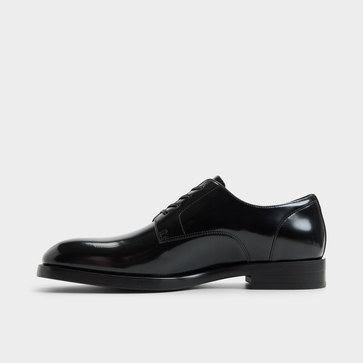 Side view of Black Odell Derby shoe