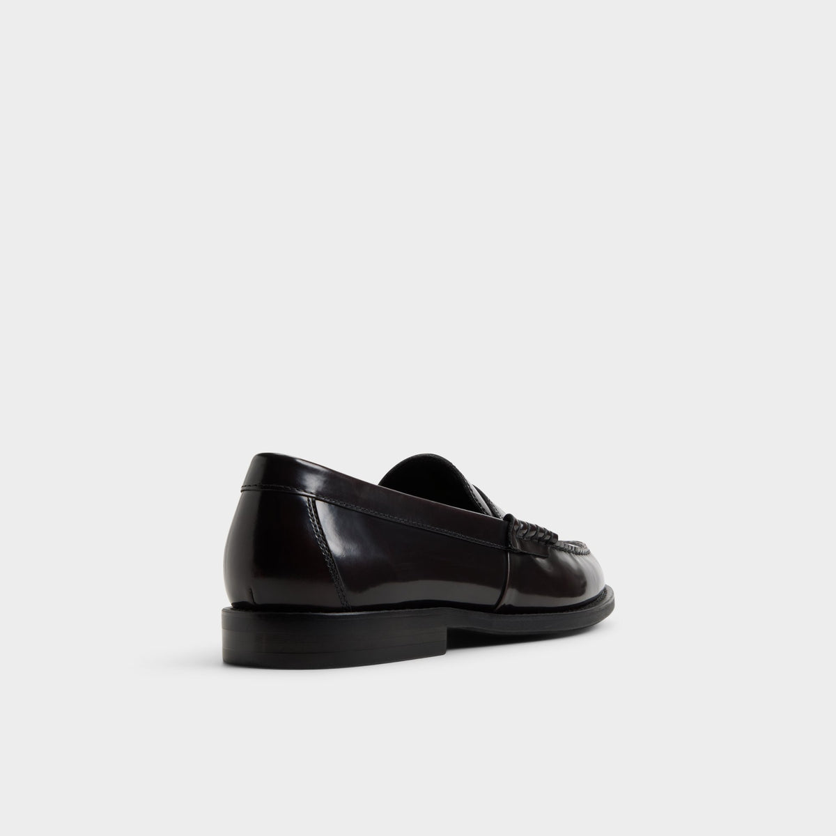 Three-quarter angle of Burgundy Emil Loafer's back side