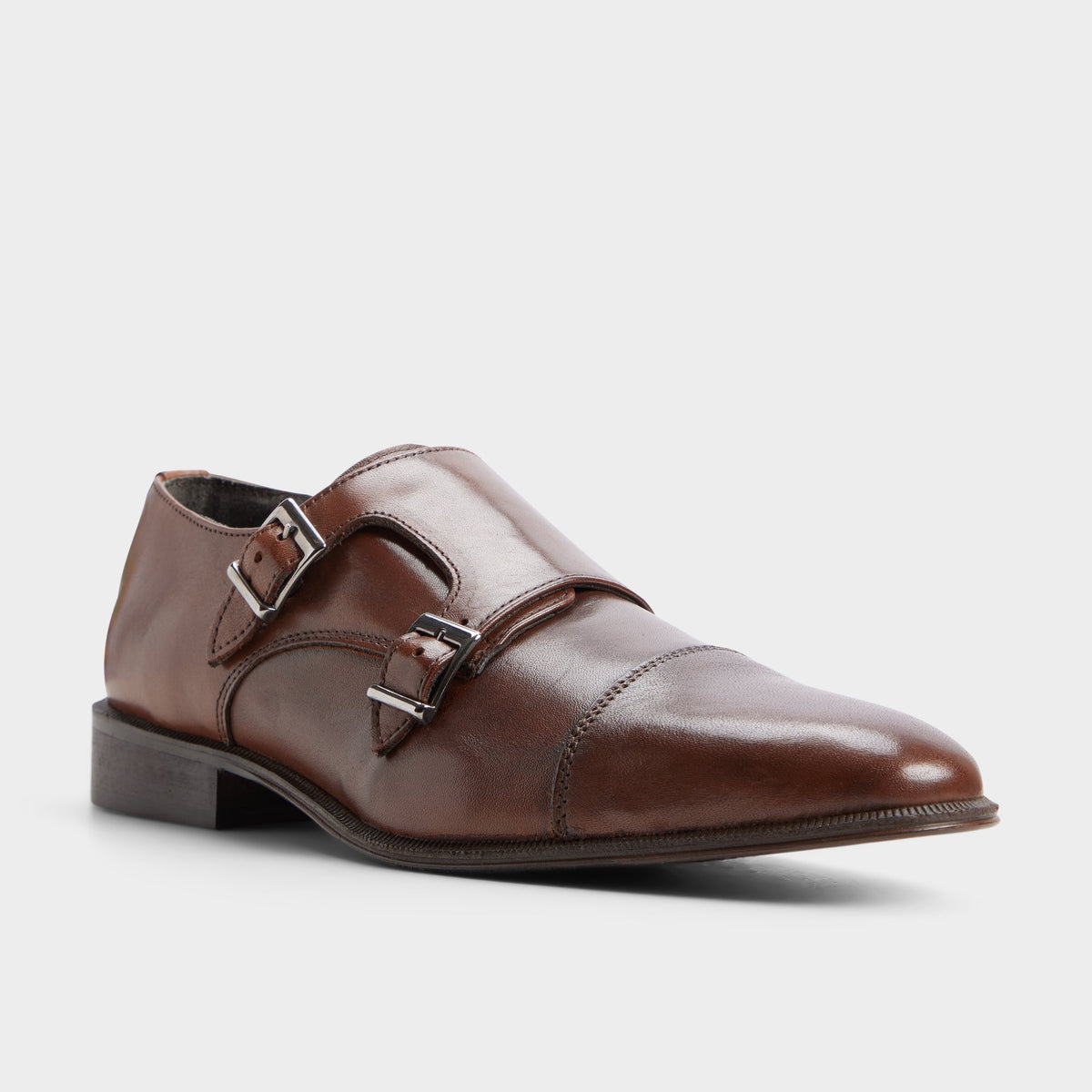 Three-quarter angle of Tan Jacques Monkstrap's back side