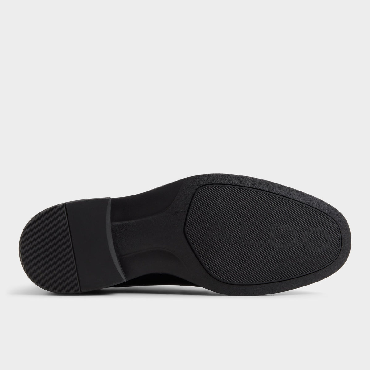View of Black Leclair Derby shoe's sole