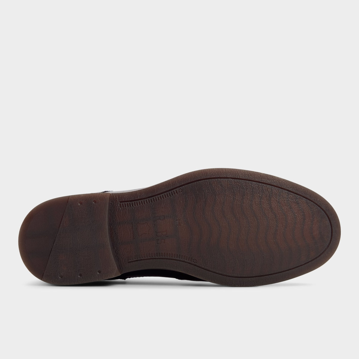 View of Dark brown Colombo Brogue ankle boot's sole