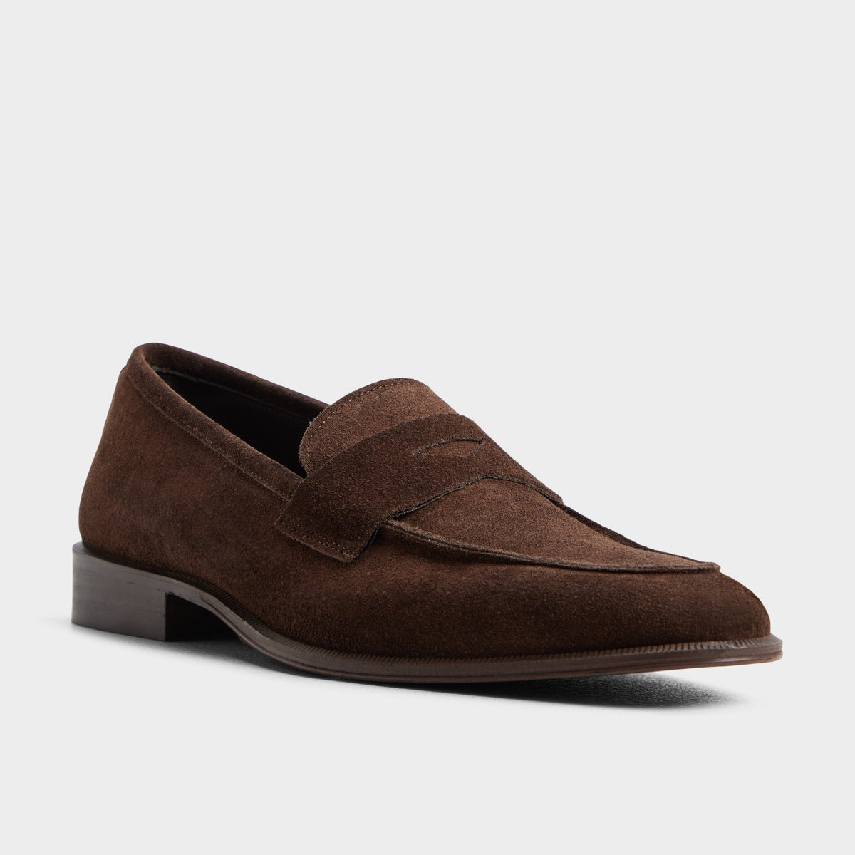 Three-quarter angle of Brown Davio Loafer's back side