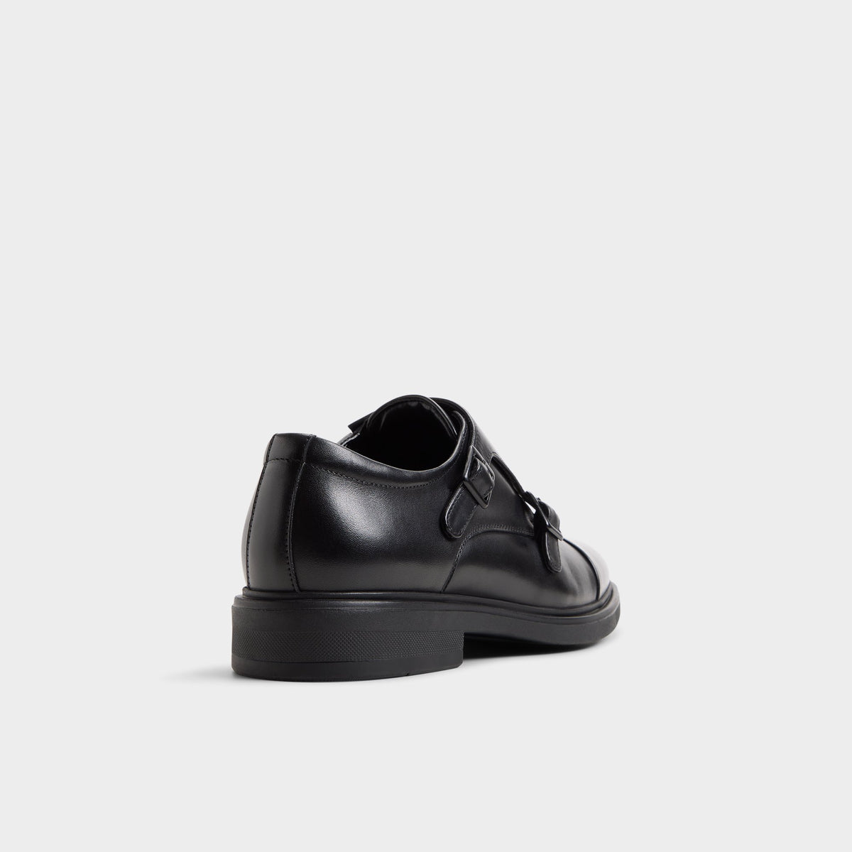 Three-quarter angle of Black Leandro Monkstrap's back side