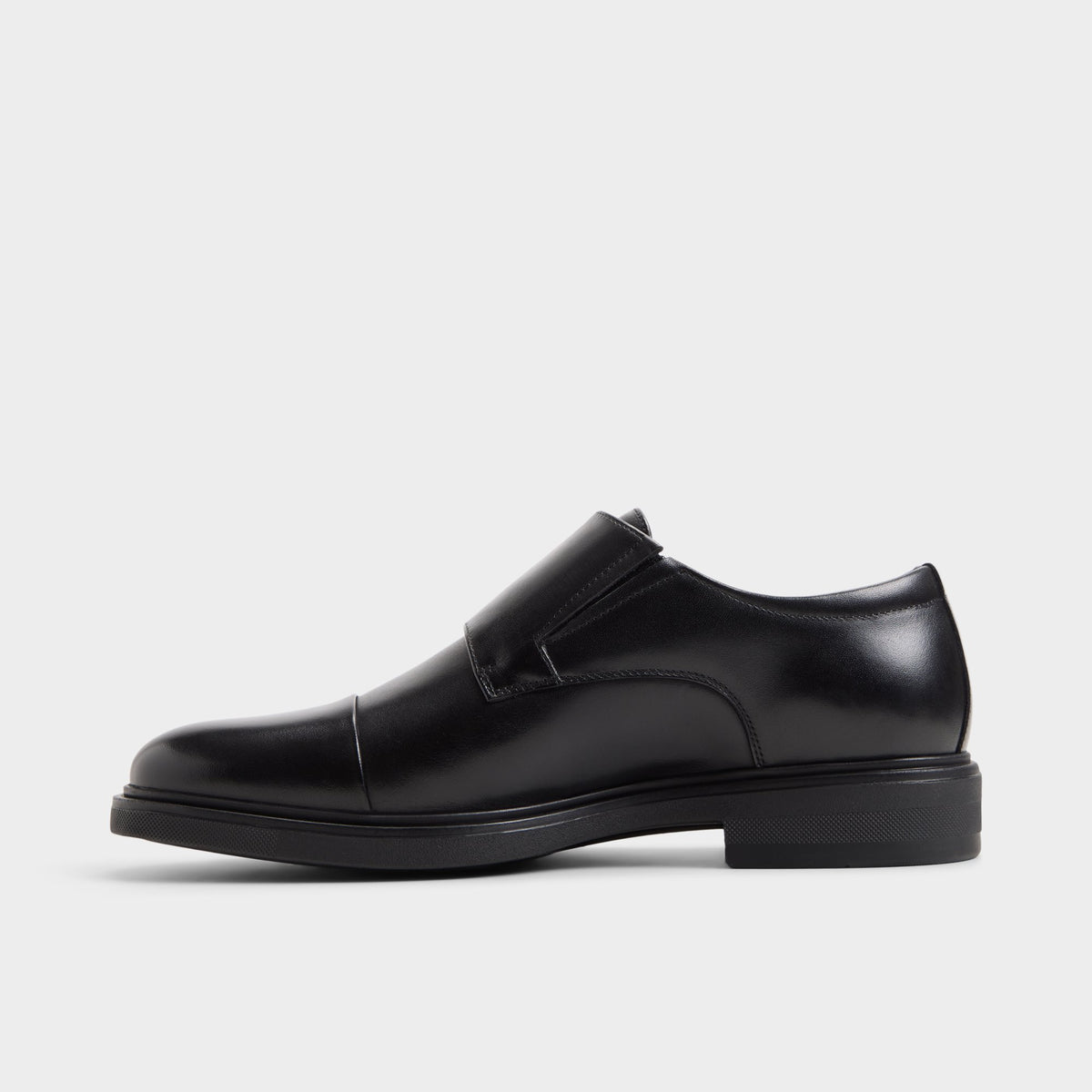 Side view of Black Leandro Monkstrap