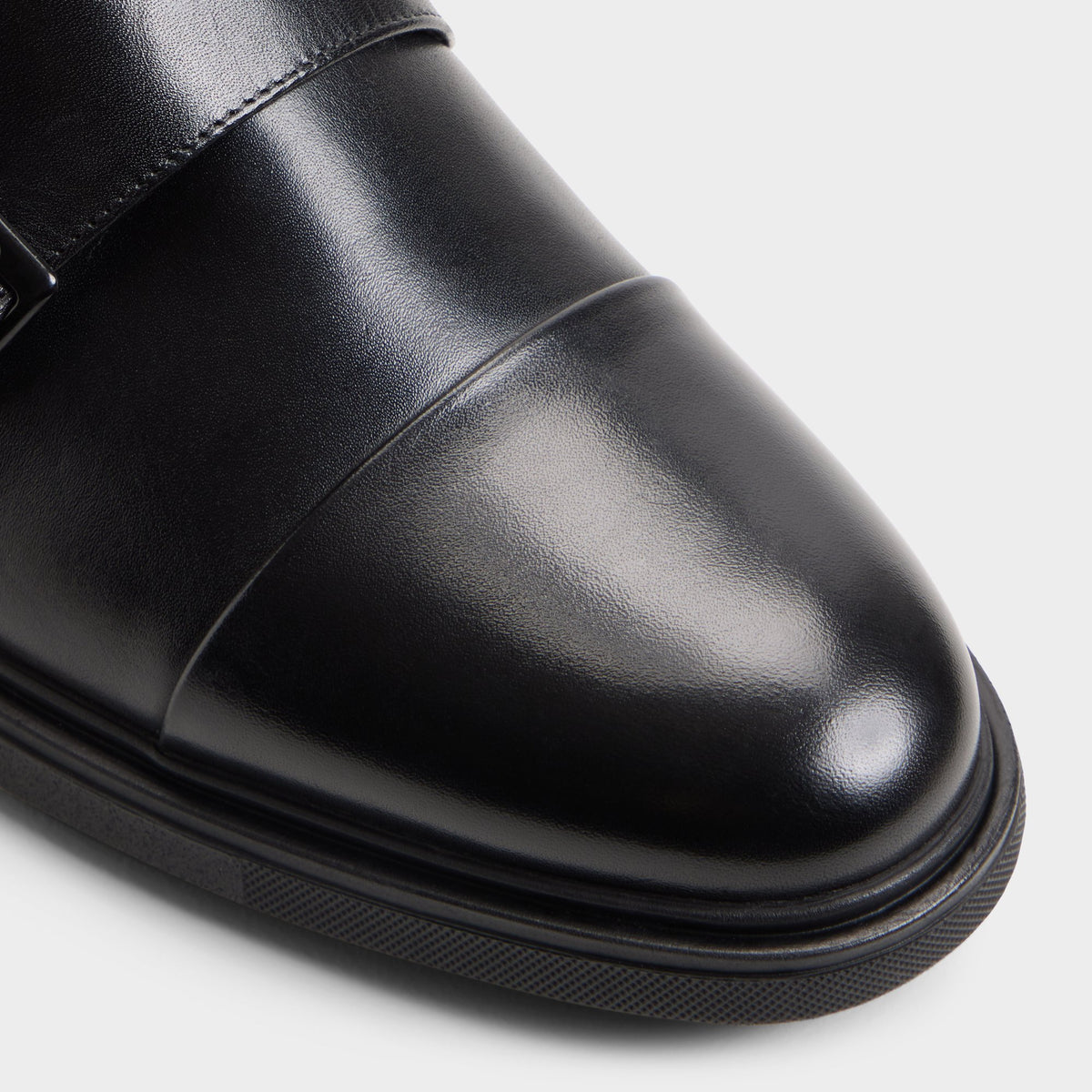 Close-up of the Black Leandro Monkstrap