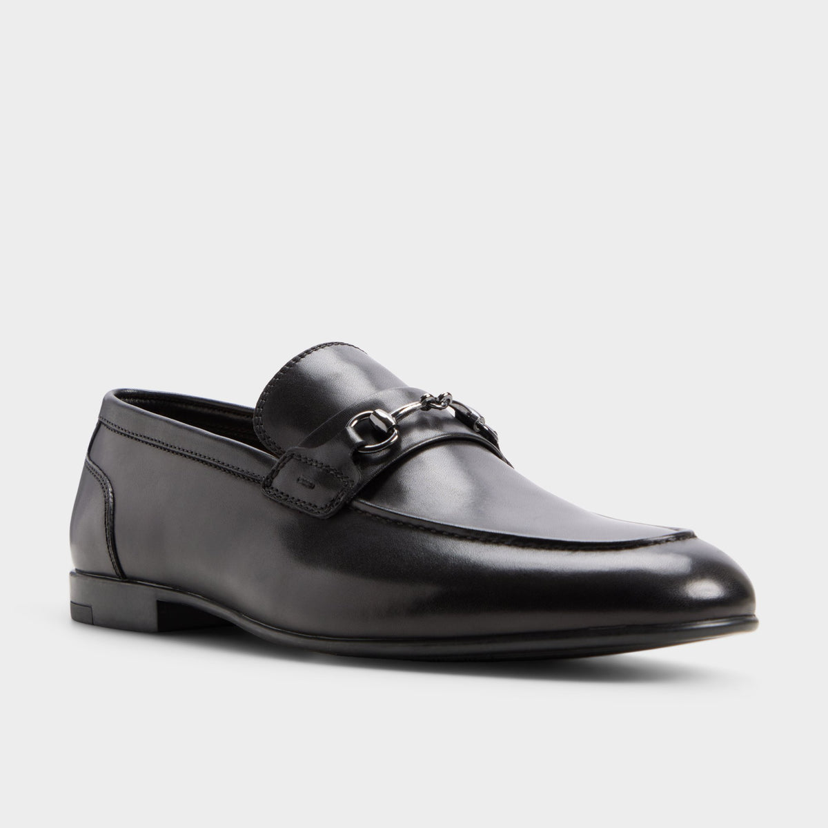 Three-quarter angle of Black Marvin Loafer's back side