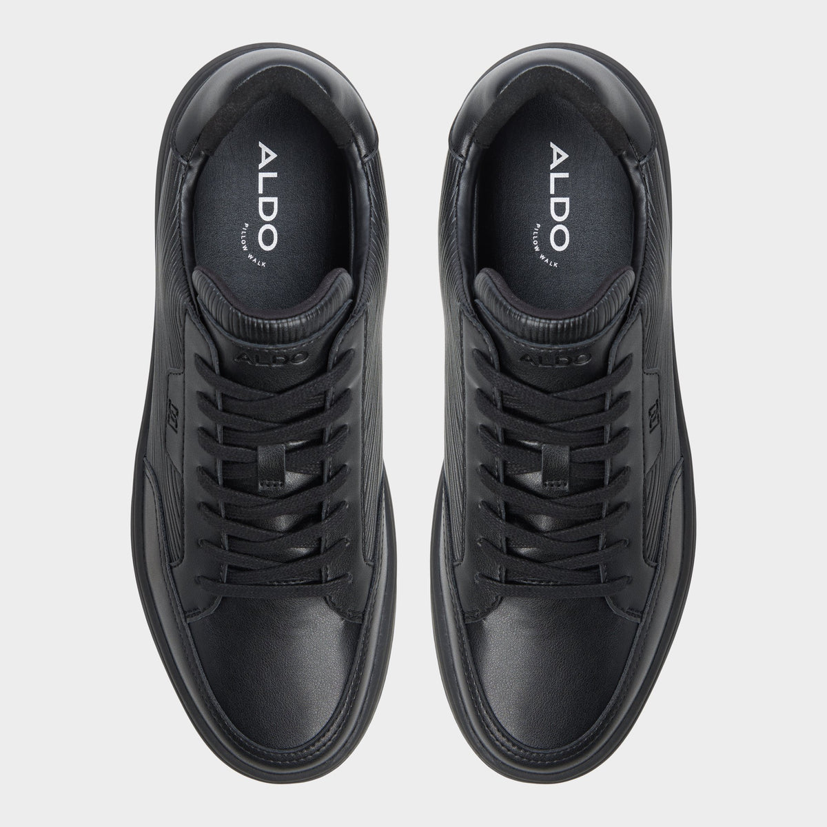 Top-down view of the Black/black Miko Low top sneaker