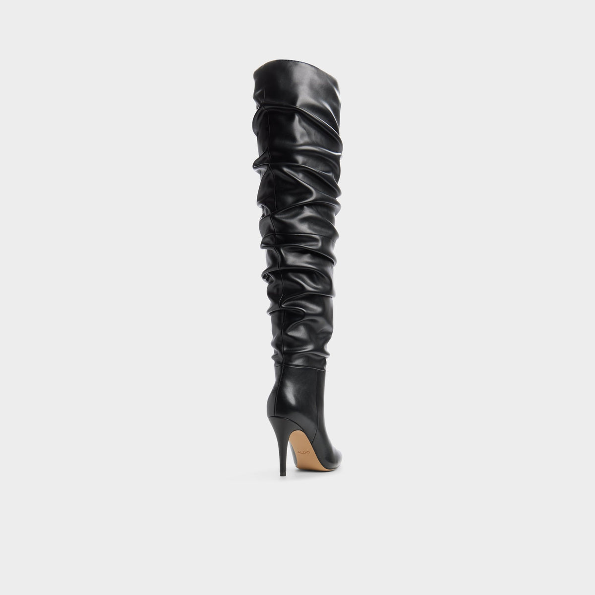 Three-quarter angle of Other black Holiis Stiletto heel knee-high boot's back side