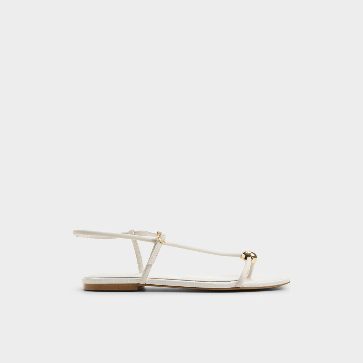 Main View of White/bone Zaelle Strappy flat sandal for Womens