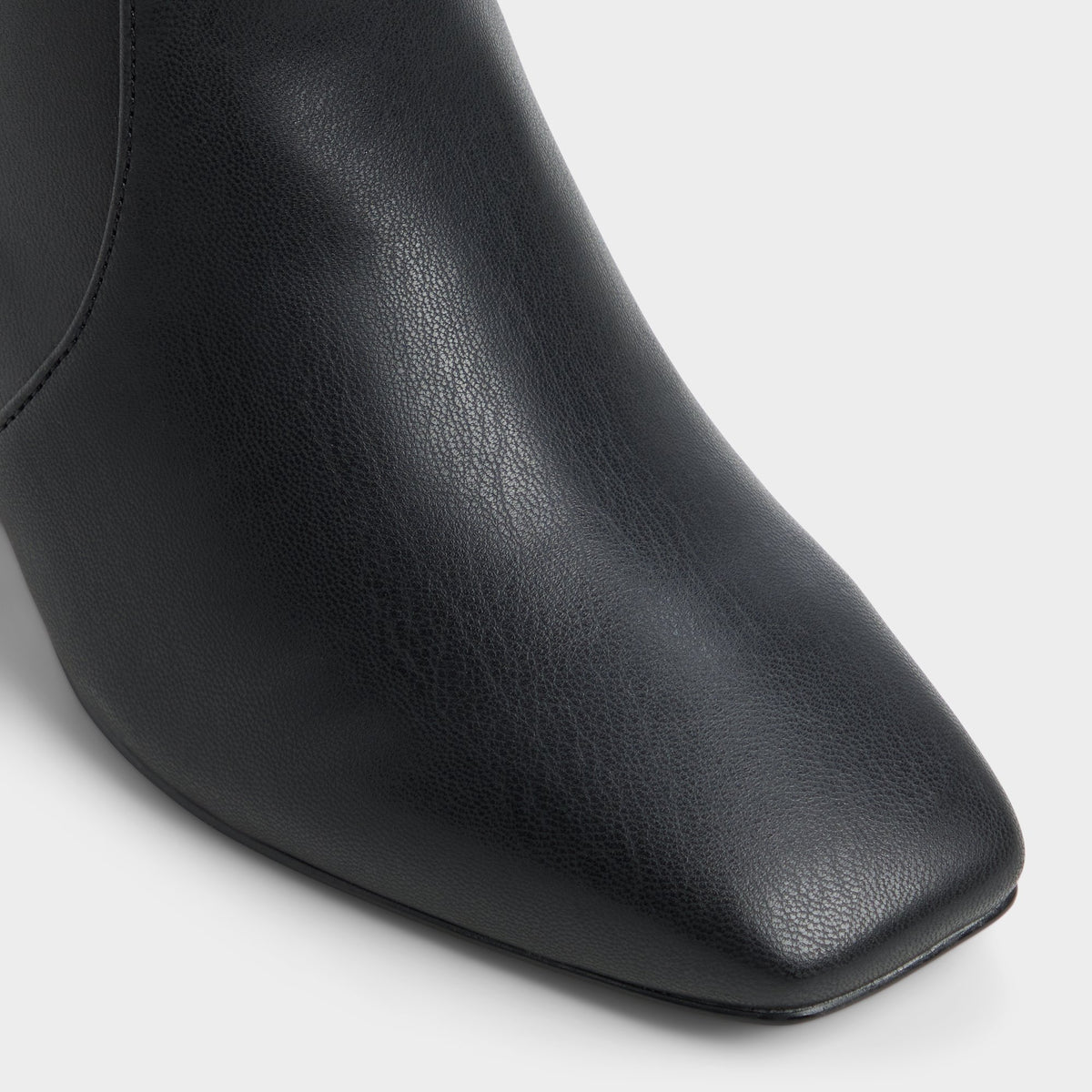 Close-up of the Black Yura-wc Wide calf knee-high boot