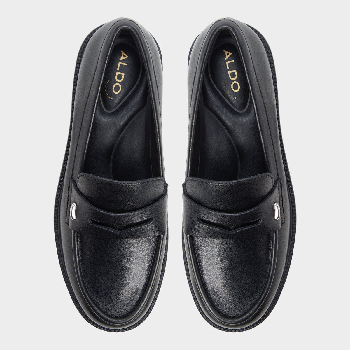 Top-down view of the Black Lindie Loafer