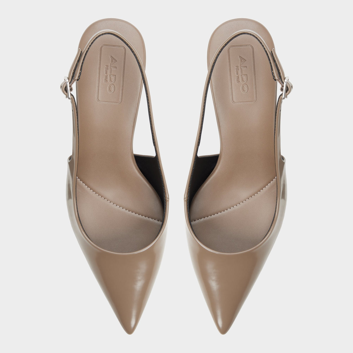 Vue de dessus de la Khaki Sabbie Talon haut à bride arrière