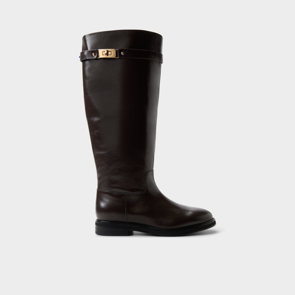 Main View of Dark brown Levie-wc Wide calf riding boot for Womens