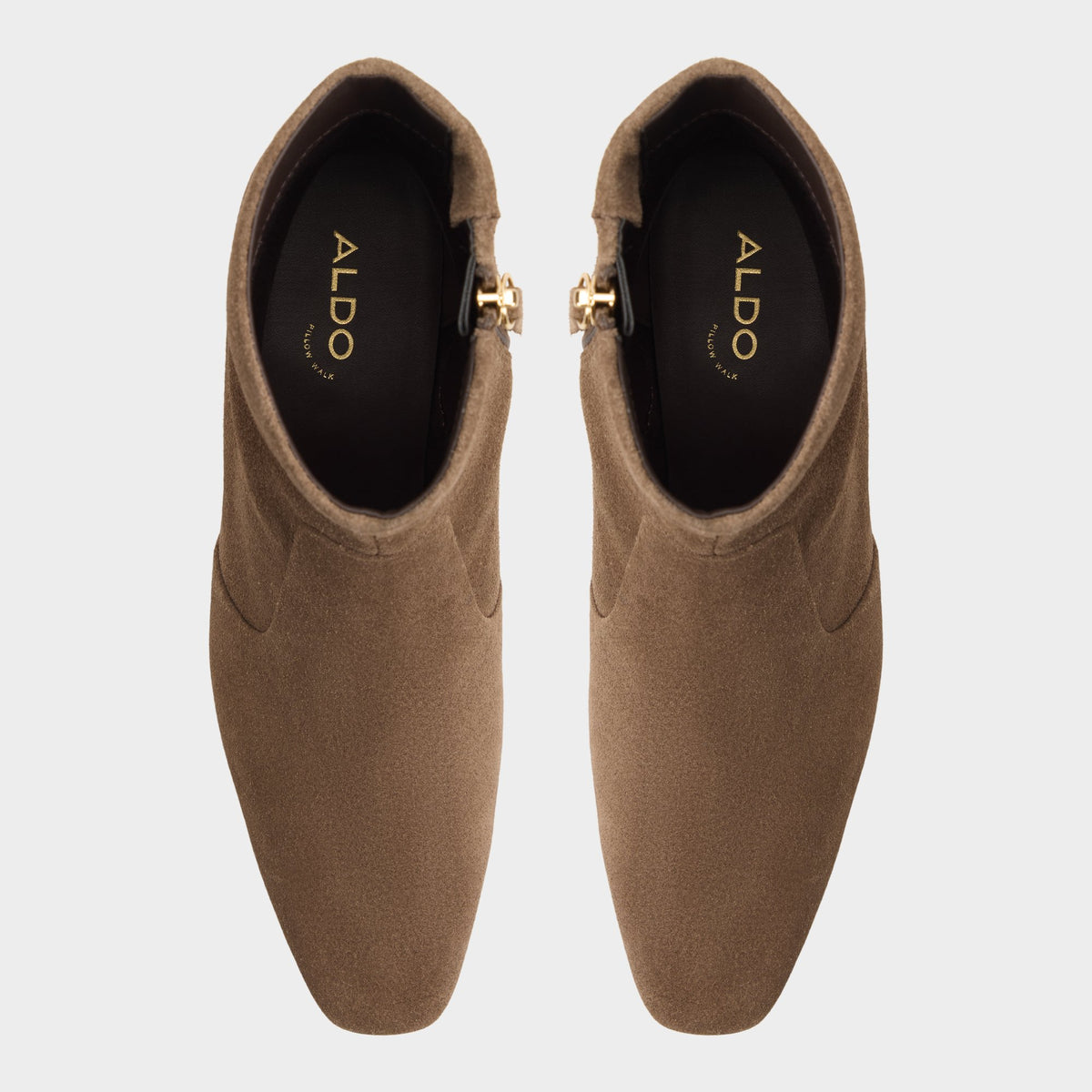 Top-down view of the Khaki Frannie Block heel western boot