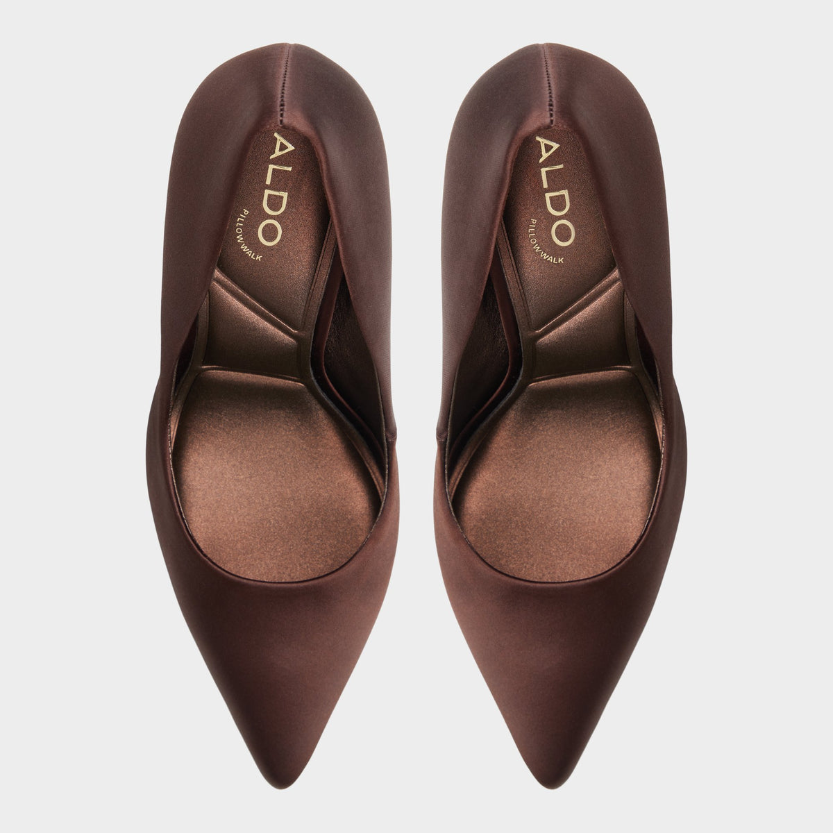 Vue de dessus de la Brun foncé Stessy2.0 Escarpin