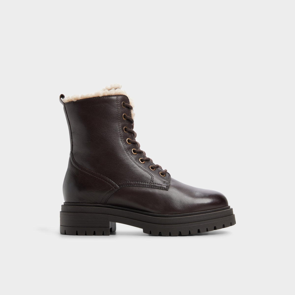 Vue principale de Dark brown Mirabelle Botte de combat à semelle crantée pour Femmes