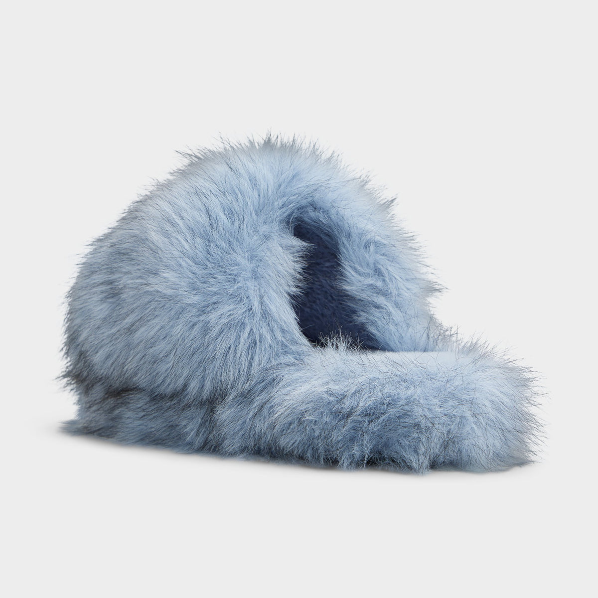 Side view of Medium blue Fluffey