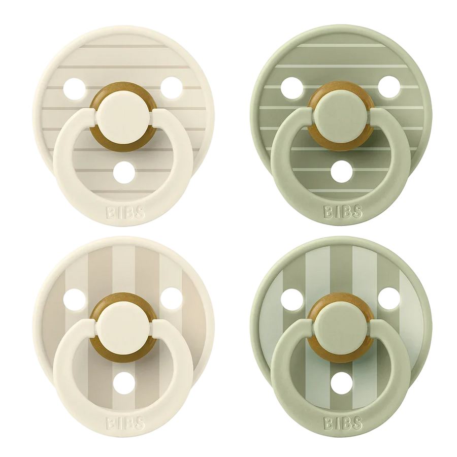 STUDIO Colour Pacifiers 4 Pack - Pin Ivory Vanilla Mix/Pin Sage Mix