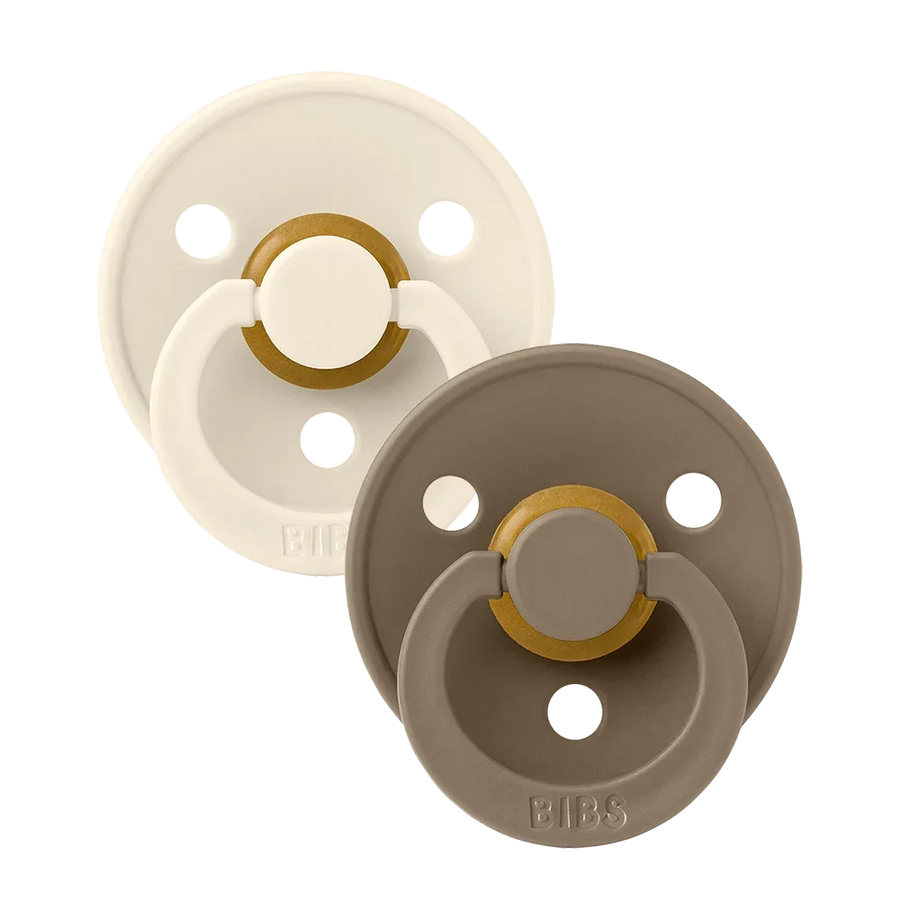 Colour Schnuller 2er-Pack - Ivory/Dark Oak