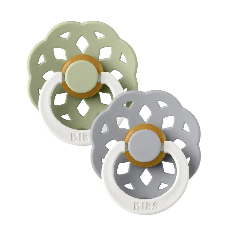 Boheme GLOW Pacifiers 2 Pack - Sage/Cloud